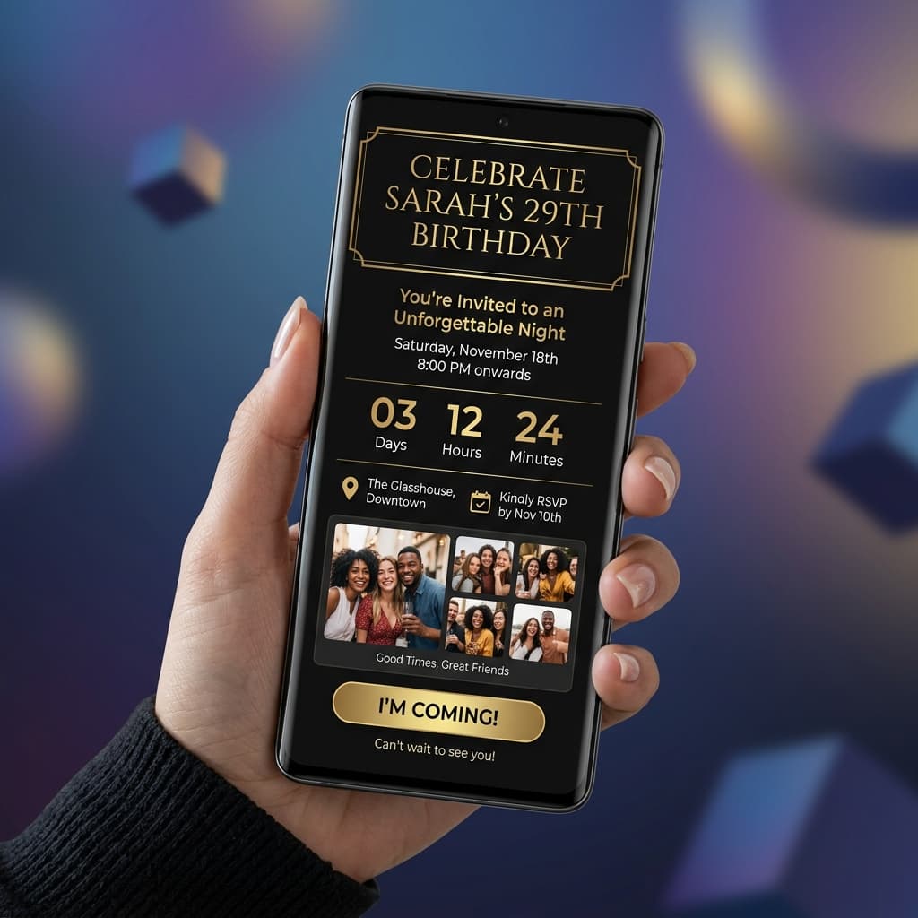 Birthday invitation preview